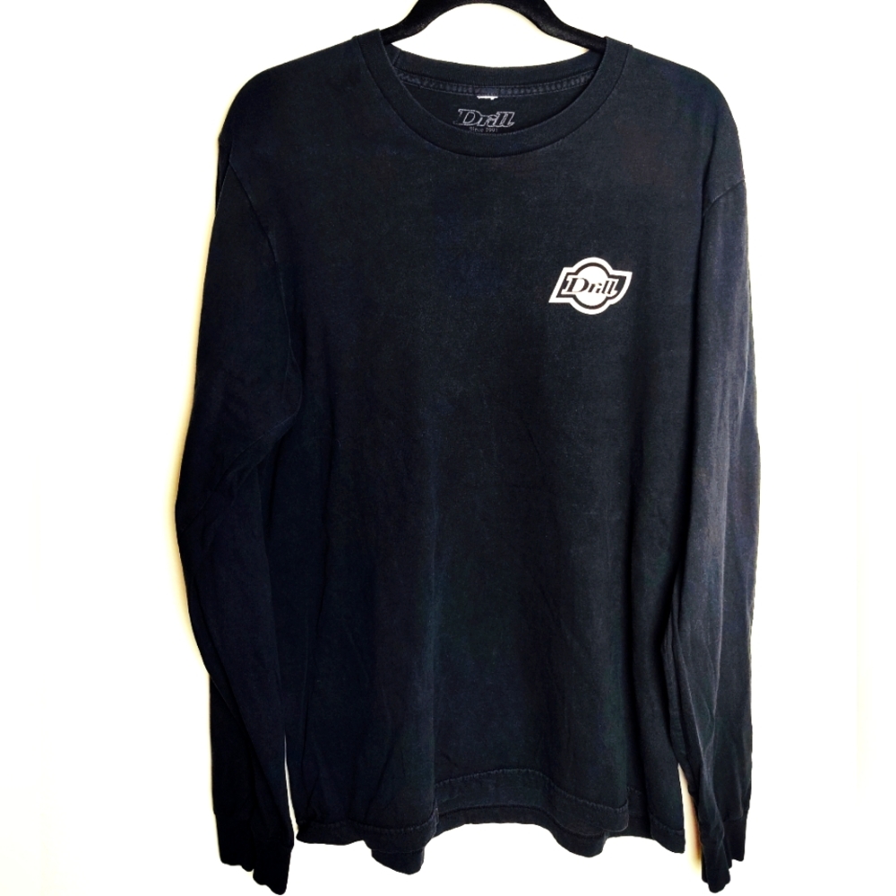 Men's Drill Skate Shop Long Sleeve Crewneck Shirt, Size L